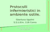 Protocolli infermieristici in ambiente ostile. Gianluca Ugolini S.S.U.Em. 118 Como Direttore: Dr. Mario Landriscina.