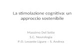 La stimolazione cognitiva: un approccio sostenibile Massimo Del Sette S.C. Neurologia P.O. Levante Ligure – S. Andrea.