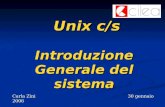 Unix c/s Introduzione Generale del sistema Unix c/s Introduzione Generale del sistema Carla Zini30 gennaio 2006.