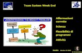 Dr W.Amzallag Jesolo Ottobre 25 2008 5 Team System Week End Affermazioni corrette Scienza Flessibilità di programmi Attività.