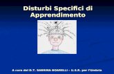 Disturbi Specifici di Apprendimento A cura del D.T. SABRINA BOARELLI – U.S.R. per l’Umbria.