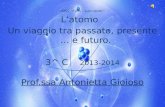 ISISS “Fiani – Leccisotti” L’atomo Un viaggio tra passato, presente … e futuro. 3^ C 2013-2014 Prof.ssa Antonietta Gioioso.