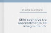 Stile cognitivo tra apprendimento ed insegnamento Ornella Castellano.