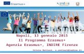 Napoli, 13 gennaio 2015 Il Programma Erasmus+ Agenzia Erasmus+, INDIRE Firenze Silvia Rettori, s.rettori@indire.it.
