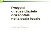 Progetti di sussidiarietà orizzontale nella scala locale di Maurizio E. Maccarini.