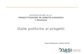 1 INTRODUZIONE ALLA PROGETTAZIONE IN AMBITO EUROPEO I Sessione Dalle politiche ai progetti Laura Bianconi, Elena Grilli.