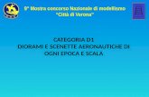 CATEGORIA D1 DIORAMI E SCENETTE AERONAUTICHE DI OGNI EPOCA E SCALA 9° Mostra concorso Nazionale di modellismo “Città di Verona”