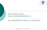 FEDERAZIONE ITALIANA PALLAPUGNO METODOLOGIA DELL’INSEGNAMENTO: ALLENAMENTO DELLA TECNICA.