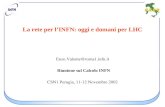 La rete per l’INFN: oggi e domani per LHC Enzo.Valente@roma1.infn.it Riunione sul Calcolo INFN CSN1 Perugia, 11-12 Novembre 2002.