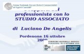 Pordenone 16 ottobre 2009 I rapporti del professionista con lo STUDIO ASSOCIATO di Luciano De Angelis.