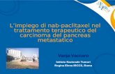 L’impiego di nab-paclitaxel nel trattamento terapeutico del carcinoma del pancreas metastatico Vanja Vaccaro Istituto Nazionale Tumori Regina Elena IRCCS,
