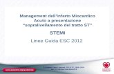 Management dell’Infarto Miocardico Acuto a presentazione “sopralivellamento del tratto ST” STEMI Linee Guida ESC 2012.