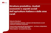 Struttura produttiva, risultati economici e aspetti sociali dell'agricoltura italiana e delle aree rurali Roberto Monducci Istituto nazionale di statistica.
