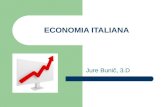 ECONOMIA ITALIANA Jure Bunič, 3.D. Introduzione Attualmente l'economia italiana è classificata come la settima al mondo per prodotto interno lordo, la.