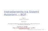 Instradamento tra Sistemi Autonomi --BGP Instradamento tra Sistemi Autonomi -- BGP Reti II Stefano Leonardi Thanks to: Giuseppe Di Battista, Maurizio Patrignani,