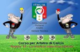Corso per Arbitro di Calcio Corso per Arbitro di Calcio Regola 15 – La rimessa dalla linea laterale Settore Tecnico.