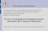 Provincia di Genova Convegno: Realtà e prospettive dell'e-government nelle aree montane: le Comunità Montane come centri di propagazione dell'innovazione.
