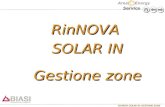 RinNOVA SOLAR IN: GESTIONE ZONE Service RinNOVA SOLAR IN Gestione zone.