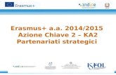 Erasmus+ a.a. 2014/2015 Azione Chiave 2 – KA2 Partenariati strategici.