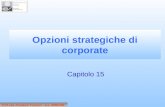 Prof.ssa Annalisa Tunisini - a.a. 2006/2007 Opzioni strategiche di corporate Capitolo 15.