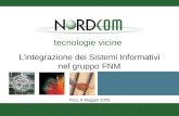 Tecnologie vicine Pisa, 6 Maggio 2005 L’integrazione dei Sistemi Informativi nel gruppo FNM.
