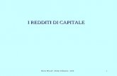 Mario Miscali - Diritto Tributario - 2014 1 I REDDITI DI CAPITALE.