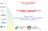 Pro-muoviamoci 10 aprile 2015 Cremona territorio resiliente? Paolo Rizzi Facoltà di Economia e Giurisprudenza Università Cattolica 1.