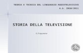 TEORIA E TECNICA DEL LINGUAGGIO RADIOTELEVISIVO A.A. 2010/2011 STORIA DELLA TELEVISIONE G.Trapanese.