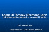 Legge di Faraday-Neumann-Lenz Induzione elettromagnetica e correnti indotte Prof. Sinopoli Ivan Salesiani Soverato - Anno Scolastico 2009/2010.