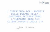 1 L’ESPERIENZA DELL’AGENZIA DELLE DOGANE NELLA CUSTOMER SATISFACTION: L’INDAGINE 2002 SUI CLIENTI/UTENTI DEGLI UTF Roma 12 maggio 2004.