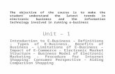 Introduction to e business unit