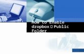 How to enable dropbox's public folder