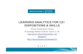 Learning Analytics for C21 Dispositions & Skills