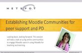 Establishing Moodle Communities for Peer Support and PD - Kim Edgar