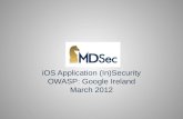 iOS application (in)security
