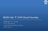 BOSH-lite で 1VM Cloud Foundry
