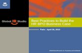 GlobalHRstudio focus workshop: Best Practices to Build the HR BPO Business Case
