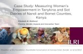 Measuring women's empowerment in Tanykina and Sot dairies of Nandi and Bomet Counties, Kenya