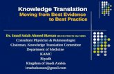 Knowledge translation model, tools and strategies for success