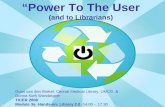 Power to the Users (and Librarians)