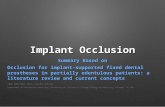 Implant occlusion