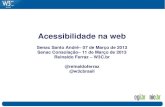Acessibilidade na Web - Senac 2013