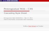 Web Programming - Cascading Style Sheet