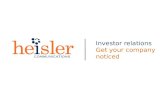 Investor relations - Get your company noticed