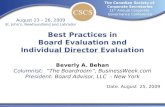Best Practices in Board Evaluation and Director Evaluation