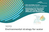 TOTO: Environmental strategy for water by Yasutoshi Shimizu, TOTO