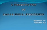 Radar signal processing