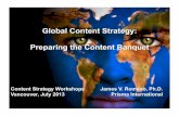 Global Content Strategy: Preparing the Content Banquet by James V. Romano