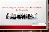 How to prepare yourself for a Job interview in Academia