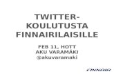 Twitter-koulutus finnairilaisille
